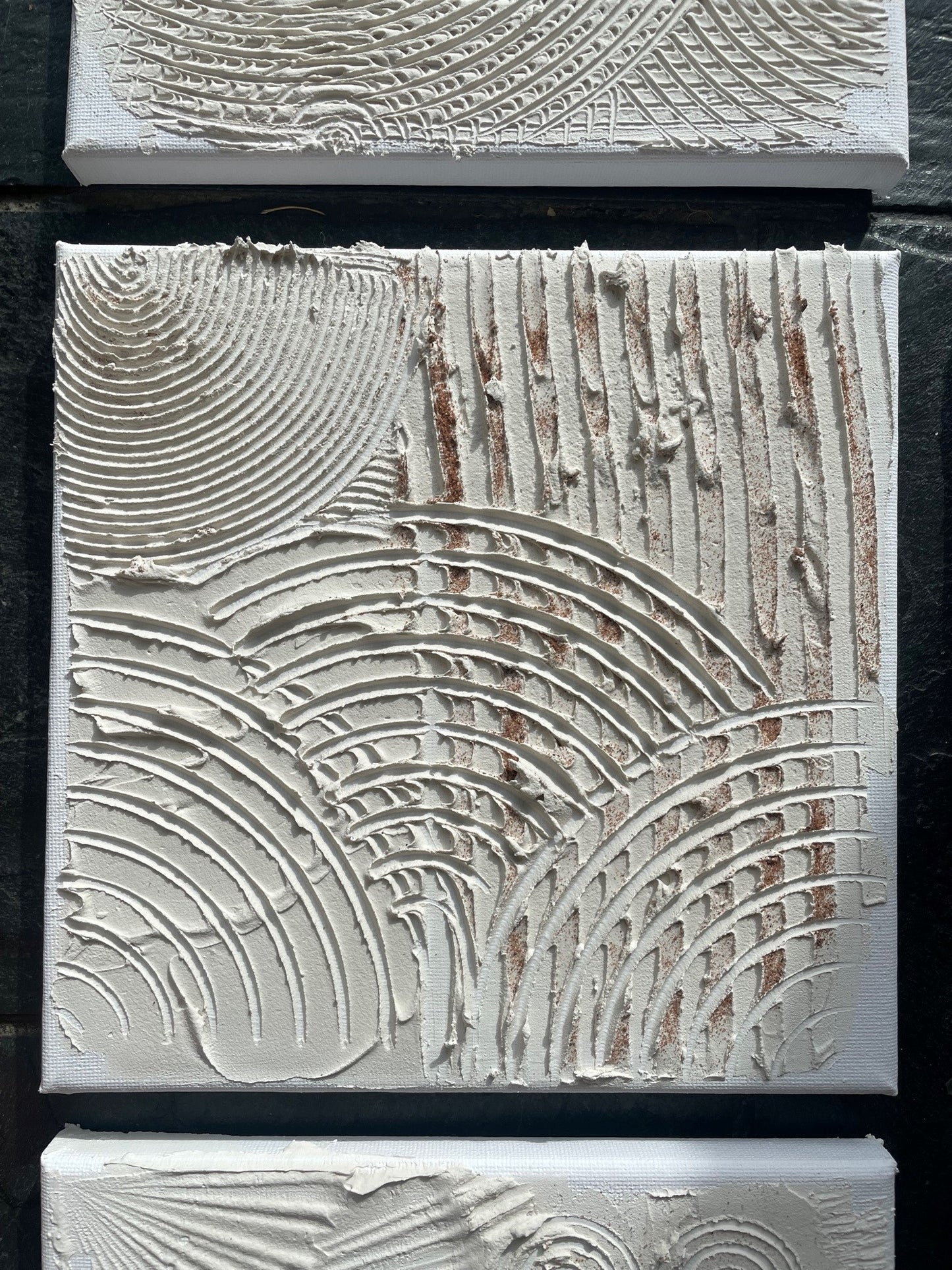 Sand and cream minis | Textured art | Plaster art