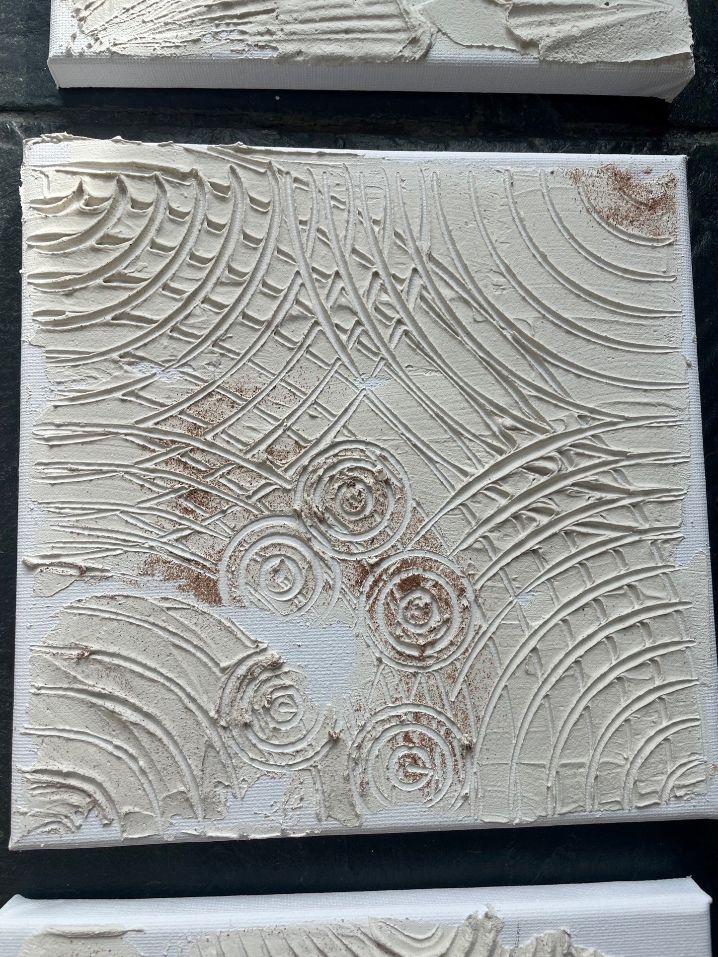 Sand and cream minis | Textured art | Plaster art